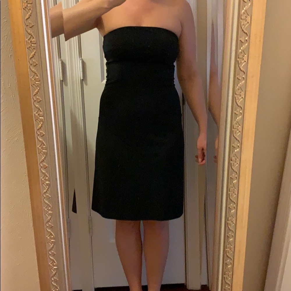 Express strapless black dress